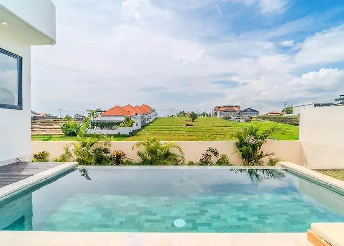 New 2 Bed Pererenan Infinity Pool & Ricefield View Villa